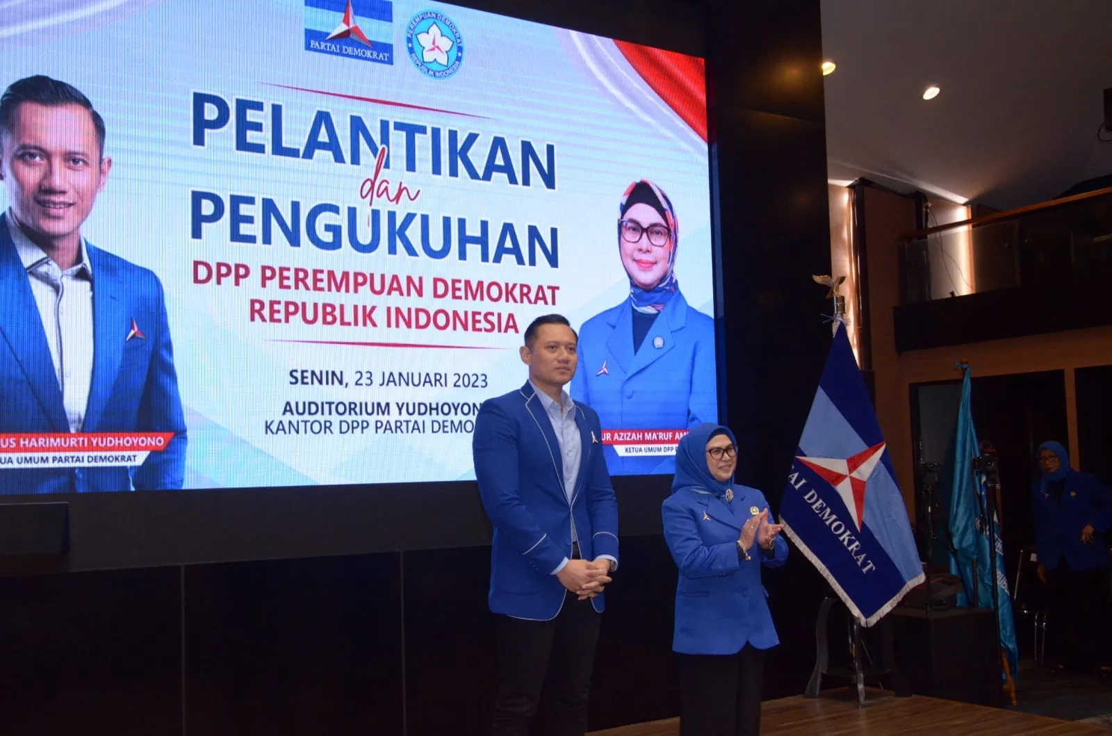 AHY Resmi Lantik Azizah Sebagai Ketum Perempuan Demokrat