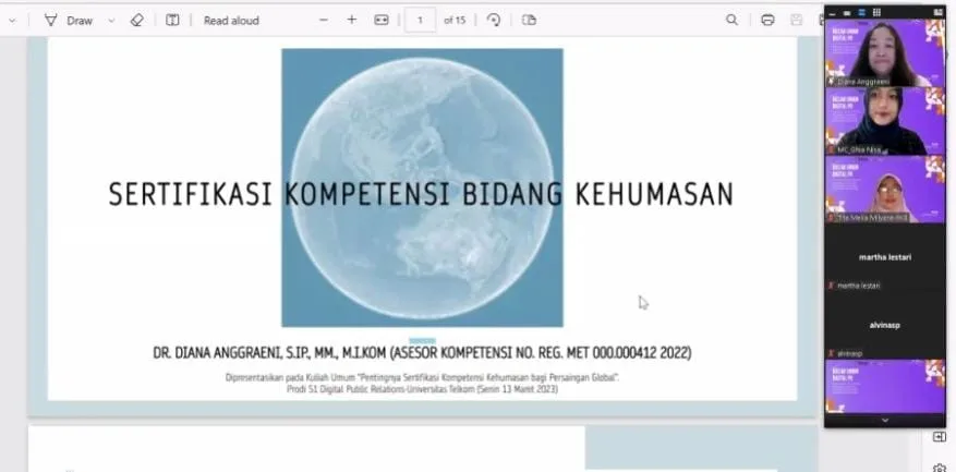 Digital PR Telkom University Gelar  Pembekalan Sertifikasi Kompetensi Kehumasan