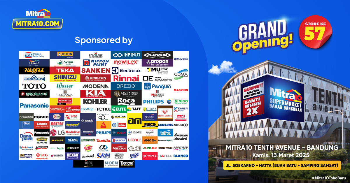 Grand Opening Mitra10 Tenth Avenue Bandung: Destinasi Baru Belanja Elektronik Murah & Bahan Bangunan Terlengkap