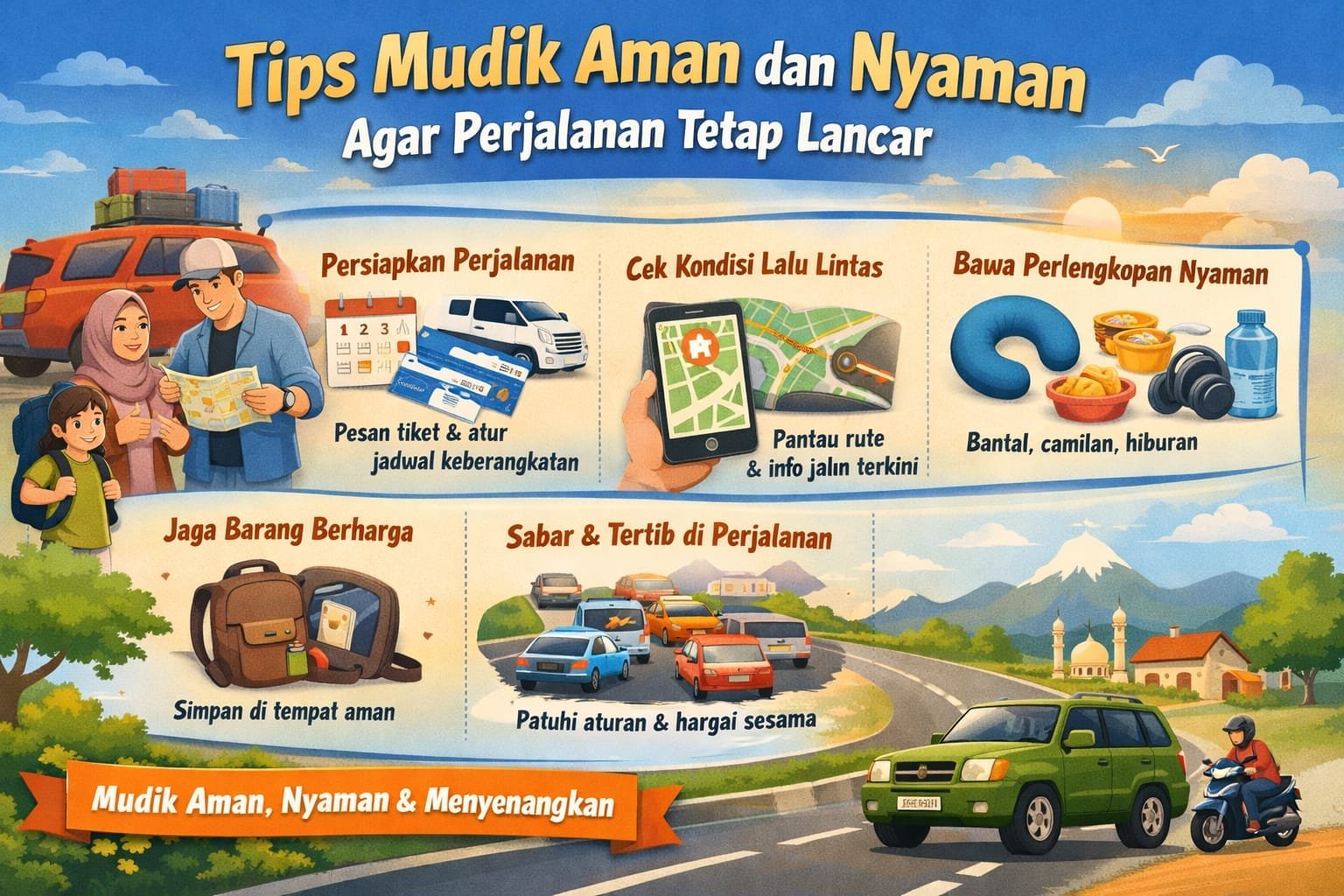 Tips Mudik Aman dan Nyaman Agar Perjalanan Tetap Lancar